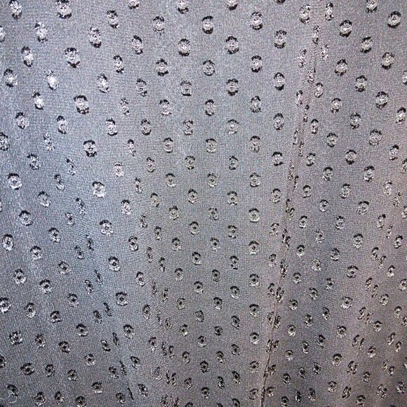 IMNYC BLACK  POLKA DOT DRESS WITH 3/4 SLEEVES AND ELASTIC WAIST - Picture 6 of 7